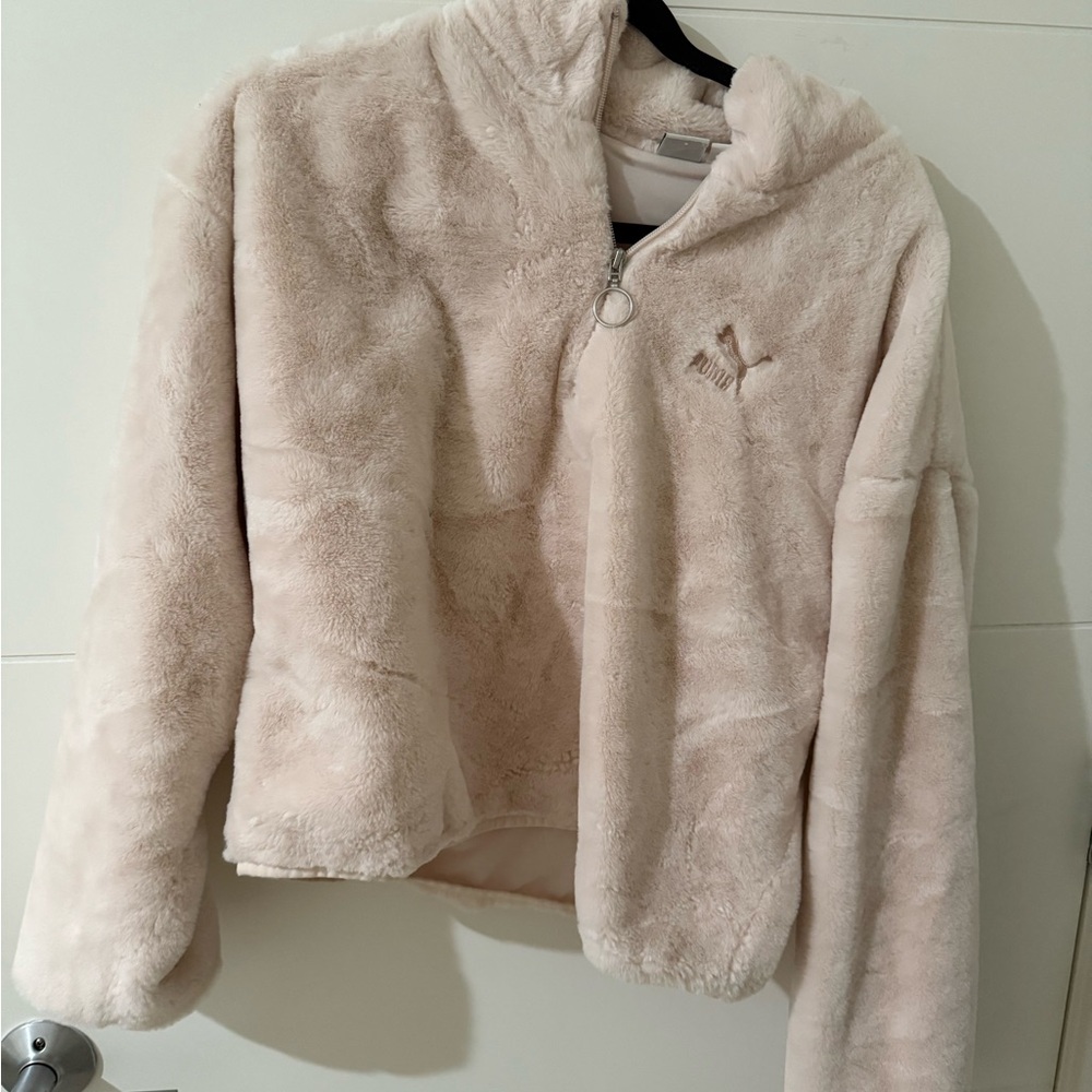 Light pink puma super soft quarter zip